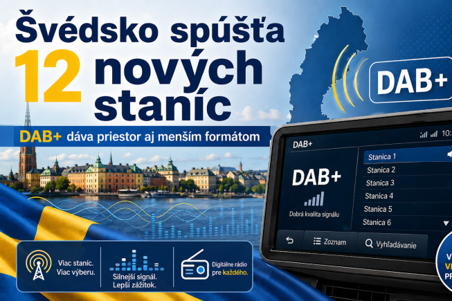 Švédsko spúšťa dvanásť nových staníc. DAB+ dáva priestor aj menším ...